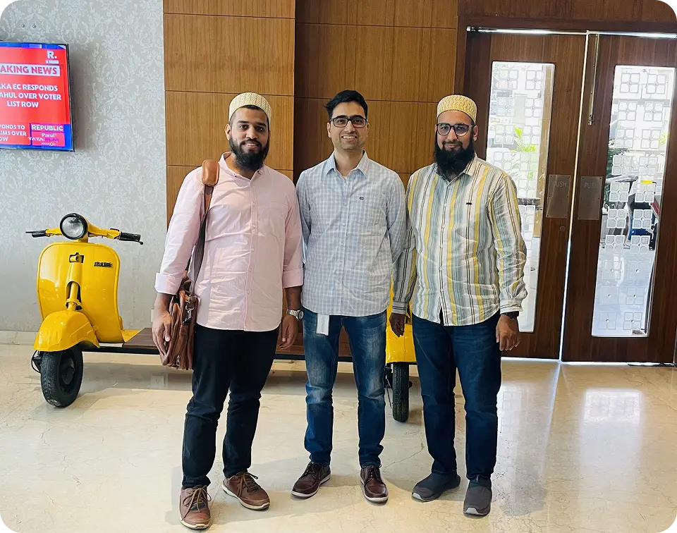 Group working in office